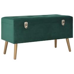 Helloshop26 - Banc banquette avec compartiment de rangement 80 cm vert velours 02_0010985 - 3000603282725_0