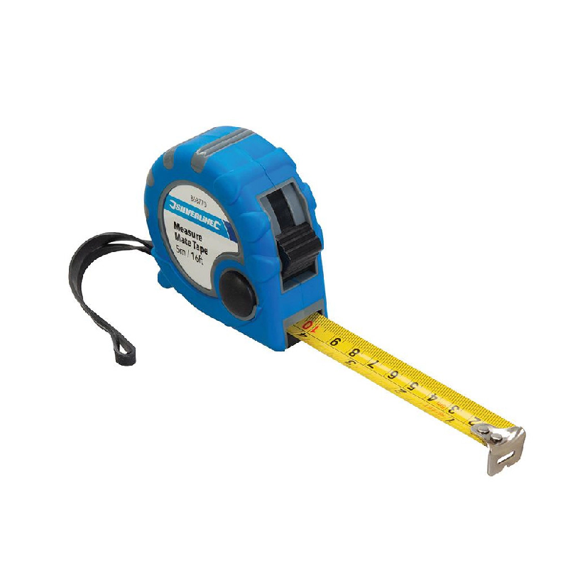 Mètre Ruban Measure Mate 5 m - Largeur 19 mm - Précision et Praticité pour Mesures Faciles - Silverline - jaune 5055058187864_0