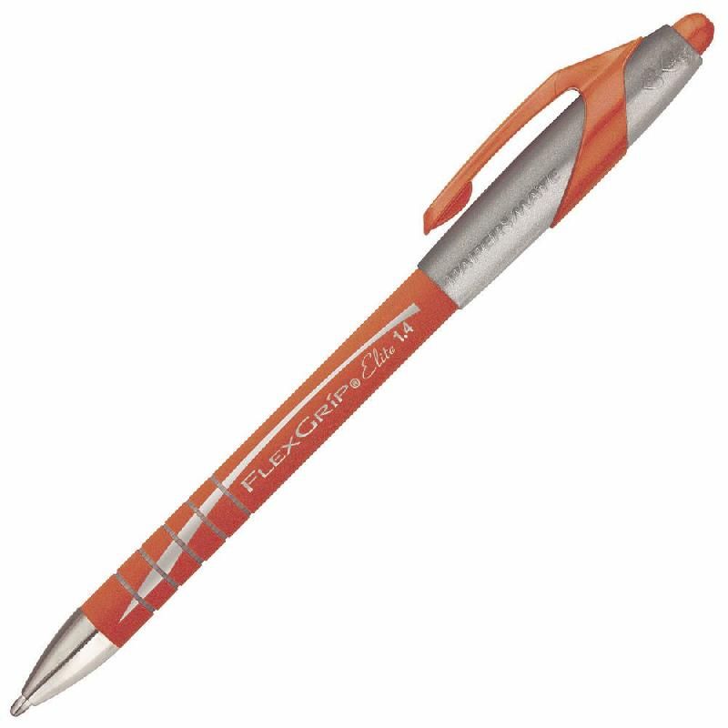 PAPER MATE FLEXGRIP® ELITE STYLO BILLE RÉTRACTABLE ROUGE 1,4 MM PAQUET DE 12 (PRIX UNITAIRE)