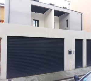 Porte de garage enroulable aluteq / motorisée / lames en aluminium / isolation thermique / 400 x 280 cm_0