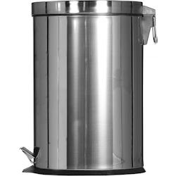 PROBBAX - SO-6012-MSSTL - Poubelle à pédale - 12 litres - 24,8 cm Ø x 40 cm de haut - Inox mirroir - gris inox SO-6012-MSSTL_0