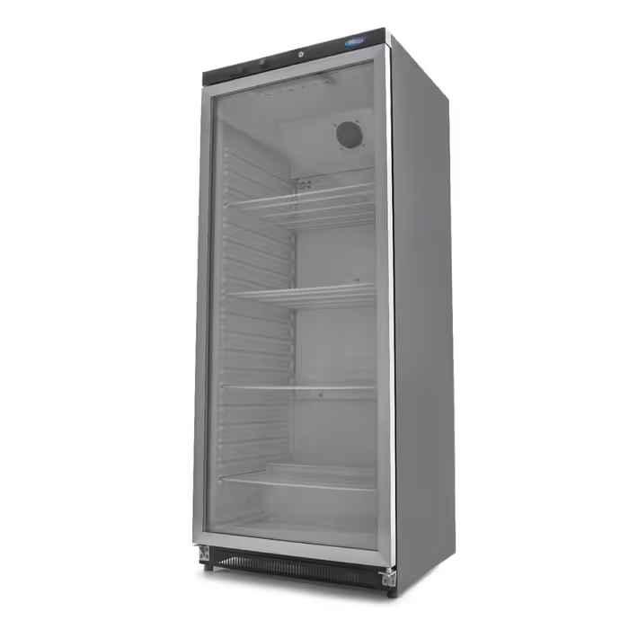 Réfrigérateur - 600 L - noir - avec porte en verre- MAXIMA_0