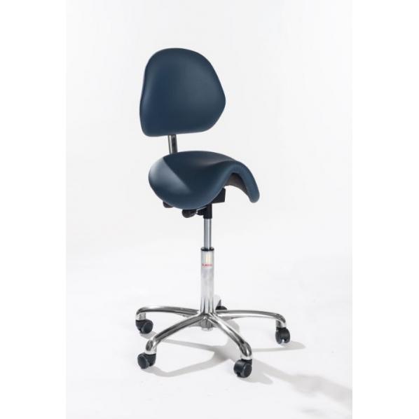 Siège selle professionnel DALTON Version 6 - Avec dossier - Rembourrage en mousse ergonomique - Fabriqué au Danemark_0