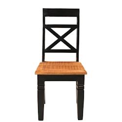 SIT Möbel Lot de 2 chaises de salle à manger SIT Möbel, bois de manguier | L 45 x l 45 x H 100 cm | Noir / Marron - multicolore Bois massif 05812-11_0