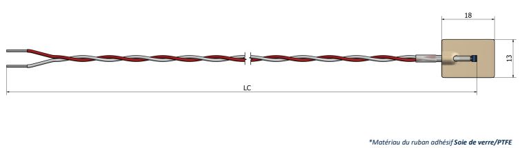Sonde de résistivité à résistance de surface à coller - PS00 - Pt100, Pt500, Pt1000_0