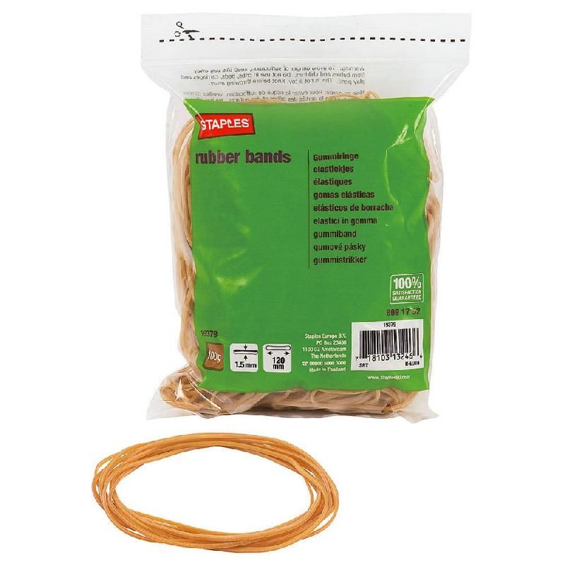 STAPLES ELASTIQUE FIN L. 120 MM STAPLES - SACHET DE 100 G (PRIX À L'UNITÉ)