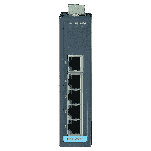 Switch rail DIN industriel 5 ports Ethernet 10/100 Mbps - boîtier métallique IP30 - alimentation redondante - Référence: EKI-2525-BE_0