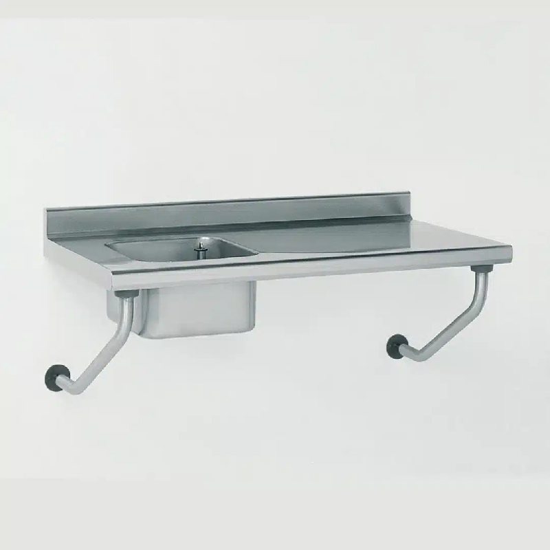 Table du chef suspendue TS 15N sans robinet largeur 700 mm bac à gauche (Longueur, mm: 1600 Réf-404915-44)_0