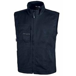 U-Power - Gilet de travail en toile sans manches bleu foncé WAVE Bleu Foncé Taille M - M bleu 8033546382042_0