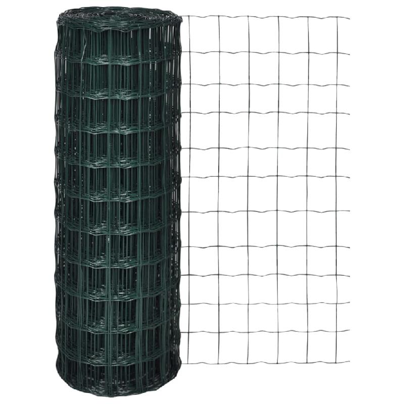 Vidaxl clôture euro acier 10 x 1,5 m vert 140587_0