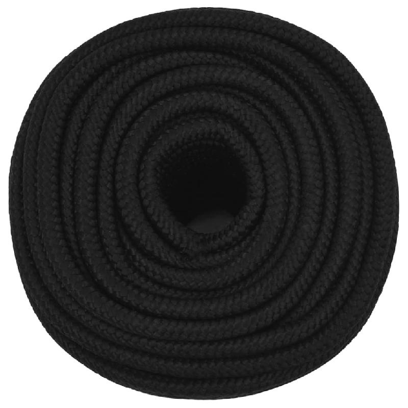 Vidaxl corde de travail noir 14 mm 25 m polyester 152830_0