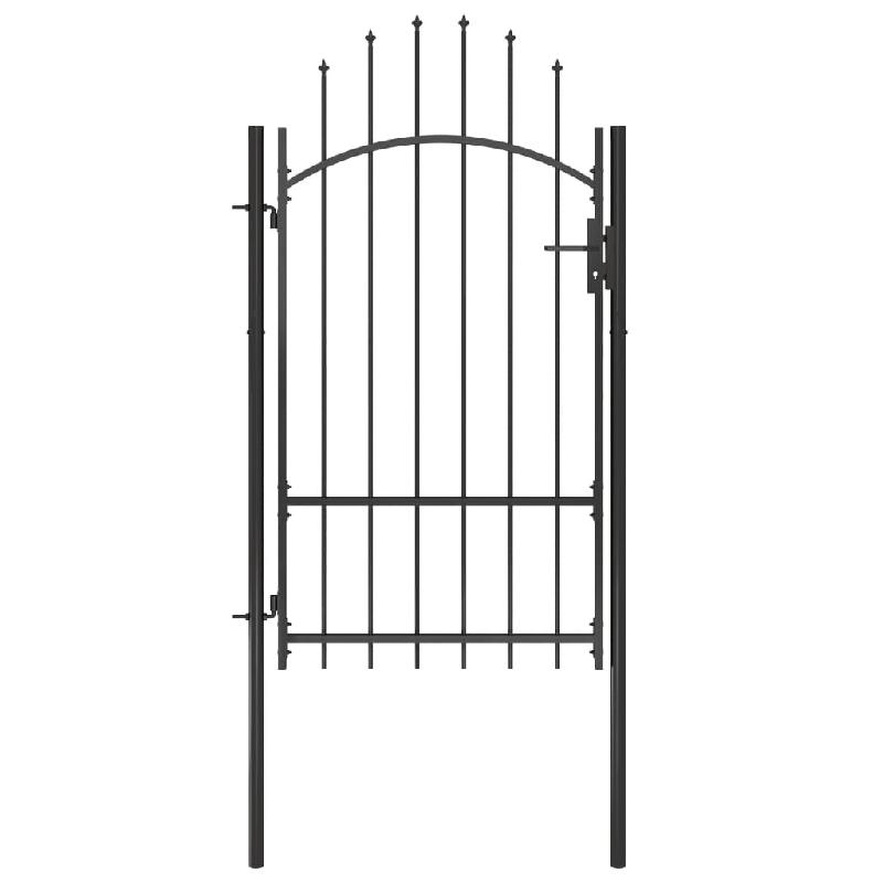 Vidaxl portail de jardin acier 1x2,2 m noir 146320_0