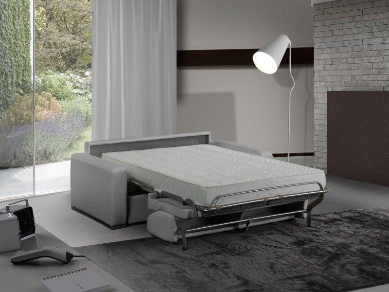 CANAPÉ LIT 3 PLACES MASTER CONVERTIBLE EXPRESS 140 CM POLYURÉTHANE GRIS SILEX  MATELAS 18 CM INCLUS_0