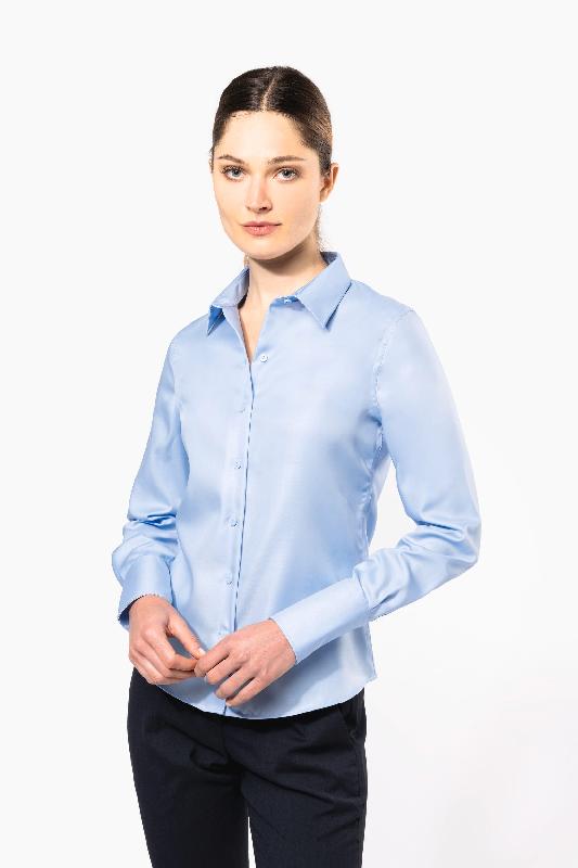 Chemise manches longues sans repassage femme - Réf: K538 - Kariban en 100% coton micro sergé_0