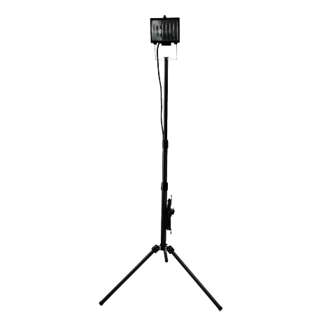Éclairage de chantier - Projecteur sur trépied halogène 400W - Aluminium et acier - Classe C - Rendu 500W_0