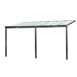 DCB GARDEN Pergola en polycarbonate et aluminium gris anthracite - CIELO - gris aluminium CIELO-4X3-N_0