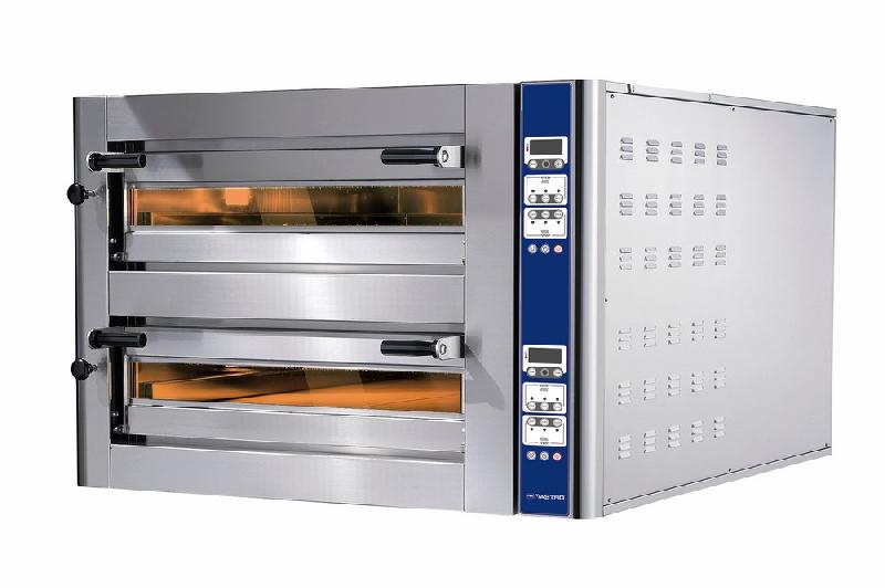 Four à pizza électrique Virtus CAB0025/CD - 4+4 pizzas diamètre 350 mm, contrôle électronique - 11,6KW_0