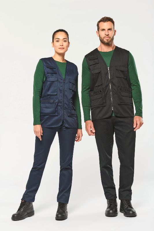 Gilet polycoton multipoches doublé unisexe - WK609 - Ultra fonctionnel et pratique_0