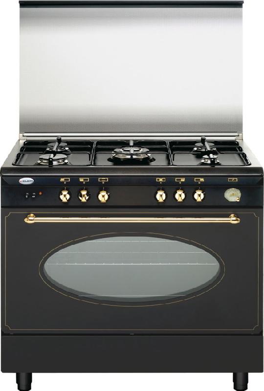 GLEM - CUISINIÈRE GAZ CENTRE DE CUISSON 90CM RUSTIQUE UNICA UA96TR3 (UA 96 TR 3) NOIR_0