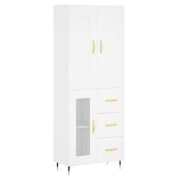 Helloshop26 - Buffet bahut commode armoire meuble de rangement organisateur cuisine salle de séjour salon haut 69,5 x 34 x 180 cm 02_0032579 - 300021_0
