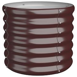 Helloshop26 - Jardinière bac lit surélevé plantes fleurs terrasse jardin de jardin acier enduit de poudre 40 x 40 x 36 cm marron 02_0038570 - 30002_0