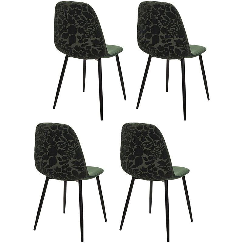 Chaise scandinave coque polypropylène (Lot de 4) noir The Home Deco Factory