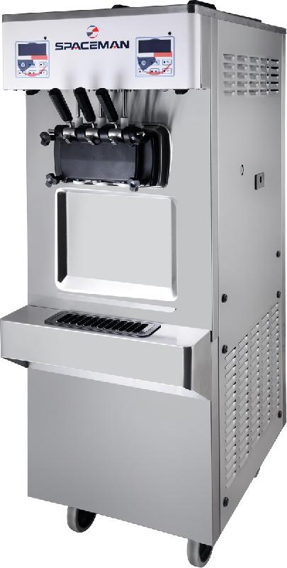 Machine à glace soft et frozen yogurt professionnel par pompe vertical à roulettes 2x12 l auto-past. - 6378AB-C_0