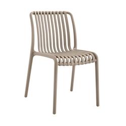 METRO PROFESSIONAL - Chaise Gastro empilable Aisen en plastique recyclé et fibre de verre, beige, 55x58x79 cm_0