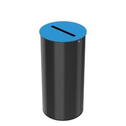 Rossignol - Poubelle de tri sélectif NEOTRI 50L - ouverture calibrée, acier poudré anti-UV - bleu métal 52300_0