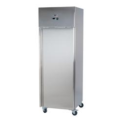 Romux® Armoire Réfrigérée Positive 1 Porte 68 cm avec Refroidissement Froid Ventilé en Acier Inox avec Capacité de 430 L - 3 Étagères et 480 W_0