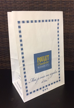 Sac papier personnalisé SOS - kraft blanc, fond plat 22+15xH34 cm, épaisseur 70g, impression jusqu'à 4 couleurs_0