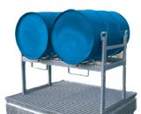 Support 2 fûts acier - stockage horizontal - compatible bac BRAG 4FM_0