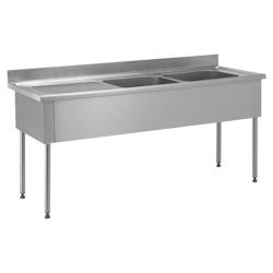 Tournus Equipement Plonge 2 bacs égouttoir à gauche sans robinetterie longueur 500 mm Tournus - 806665 - plastique 806665_0