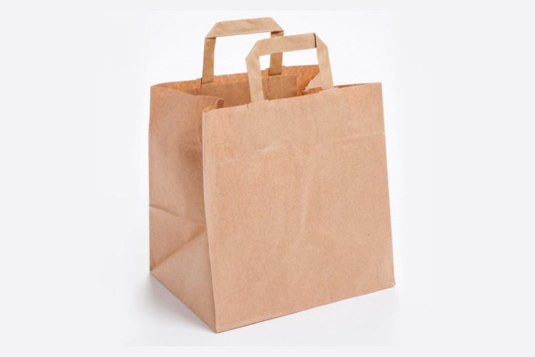 250 sacs kraft poignées plates - 26+17x24 cm - 11L - papier 70 g/m²_0