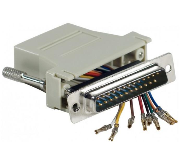 Adaptateur DB25 mâle / RJ45 - À câbler soi-même - Idéal pour équipements RS-232, RS-422, RS-485_0