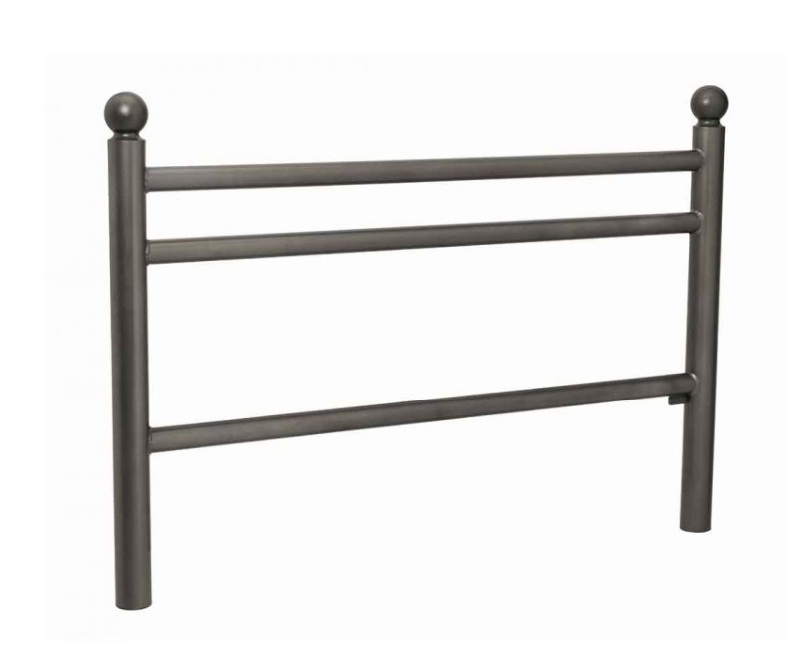 Barrière de Ville Trio Urban - 1572 mm de long, 1000 mm de haut - Poteaux et lisses en acier avec pommeaux au choix_0