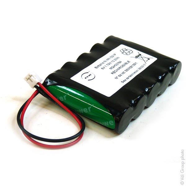 BATTERIE NIMH 5X AA 5S1P ST1 6V 1.7AH JST_0