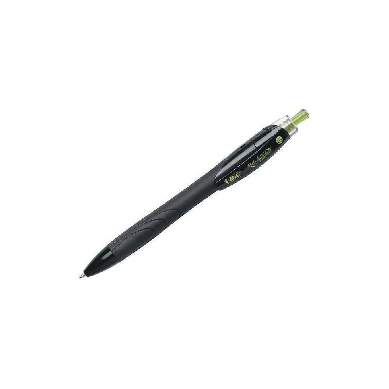 BIC STYLO À BILLE REACTION ECOLUTION BIC - RÉTRACTABLE - NOIR - 1 MM (PRIX À L'UNITÉ)