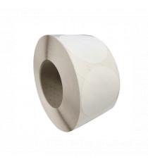 Bobine d'étiquettes rondes blanc brillant - 64 mm - 800 étiquettes par bobine - mandrin 40 mm_0