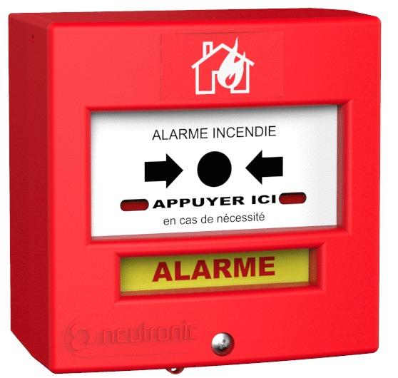 Déclencheur manuel rouge 2 contacts avec capot - NEUTRONIC - 4711r1c - 570046_0