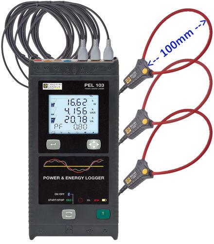 Enregistreur de puissance et d'énergie, 3 phases, avec afficheur -  avec 3 pinces de - CARPEL103-Kit_0