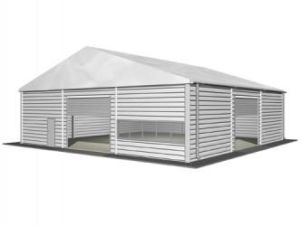 Entrepôt modulaire de stockage / structure en aluminium / toiture en pvc / système d'éclairage / système d'aération / système de chauffage_0
