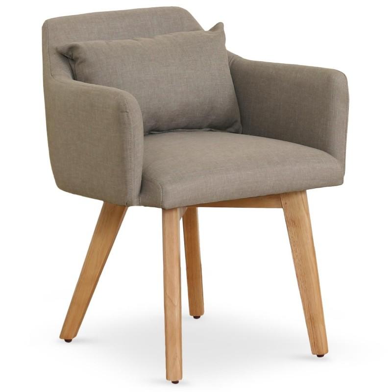 Fauteuil scandinave Alan 70cm taupe - Paris Prix - Design contemporain et confortable_0