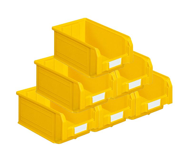 Lot de 21 bacs à bec plastique 9.4l jaune_0