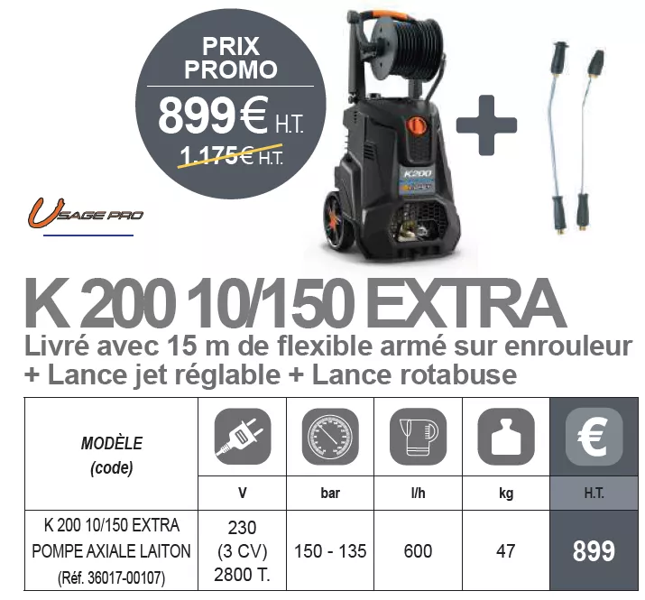 Nettoyeur haute pression K200 10 - 150 EXTRA complet_0