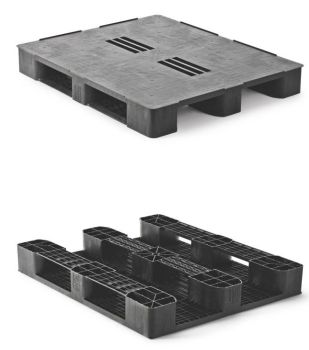 Palette plastique médium 1200x1000x150 mm - plateau plein - 3 semelles - charge 5000 kg statique, 1500 kg dynamique_0