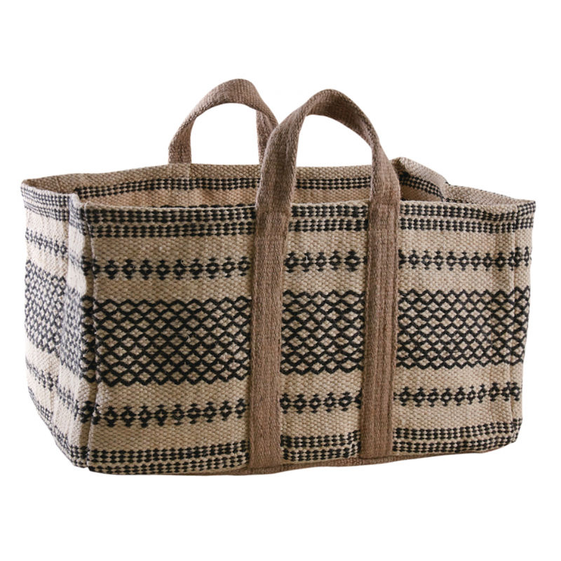 SAC À BÛCHES EN JUTE - DIM: 60 X 40 X 30 CM - PEGANE