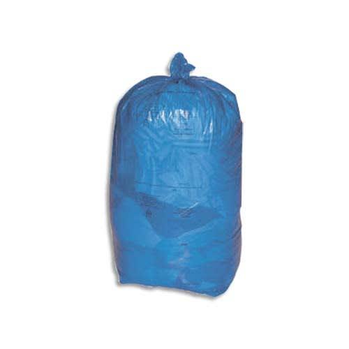 Boîte de 250 sacs poubelles traditionnels 110 litres renforcés bleus - 70x110cm - 32 microns - NF Environnement_0