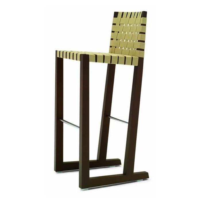 Serena BQ 1186 - Tabouret de bar en hêtre Ecolignus avec assise et dossier en sangles de polypropylène_0
