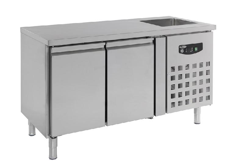 Table réfrigérée avec plonge 2 portes ventilé - 7450.0210_0